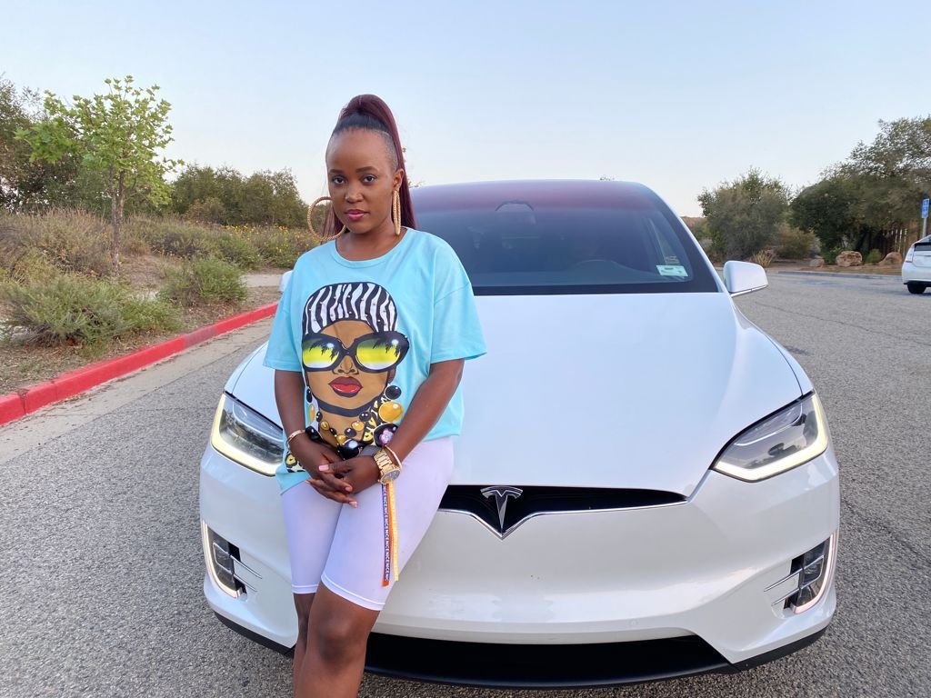 Singer Naira Ali was surprised with a brand new Tesla Ride Over the Weekend